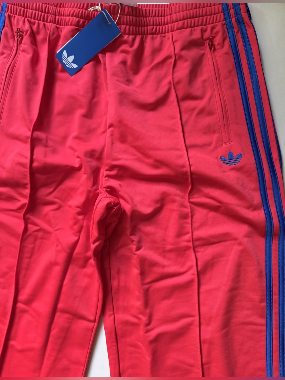 adidas Classic Firebird Women’s Loose Track Pants Khaki or Semi Lucid Red - Picture 10 of 16